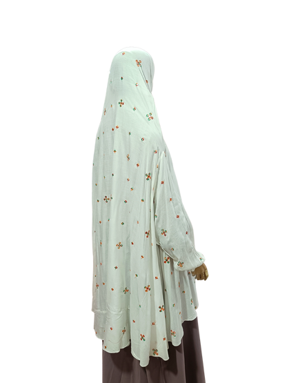 Printed Cotton Namaaz Hijab – Soft, Breathable & Full Coverage.B009P019
