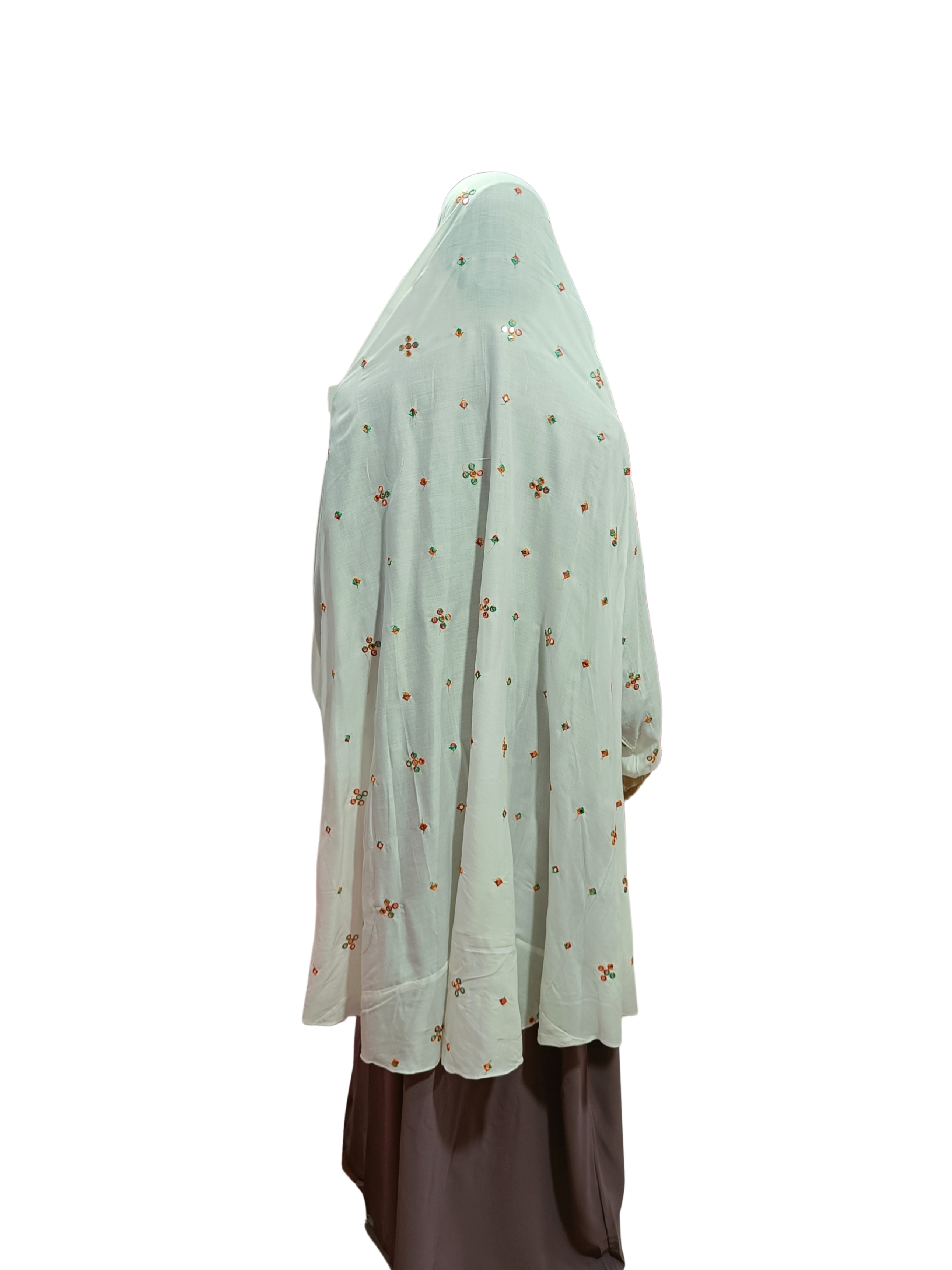 Printed Cotton Namaaz Hijab – Soft, Breathable & Full Coverage.B009P019