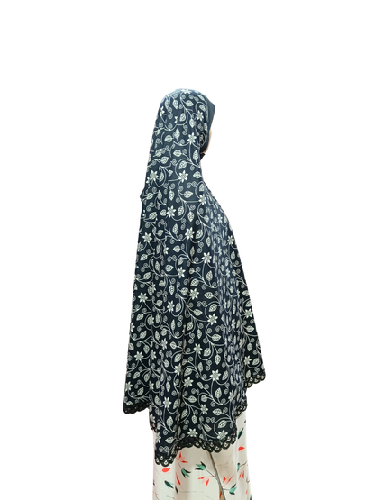 Printed Cotton Namaaz Hijab – Soft, Breathable & Full Coverage.B009P014