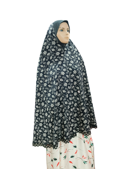 Printed Cotton Namaaz Hijab – Soft, Breathable & Full Coverage.B009P014