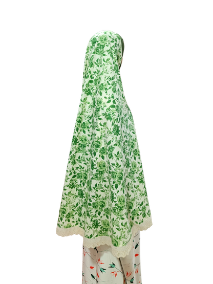 Printed Cotton Namaaz Hijab – Soft, Breathable & Full Coverage.B009P015