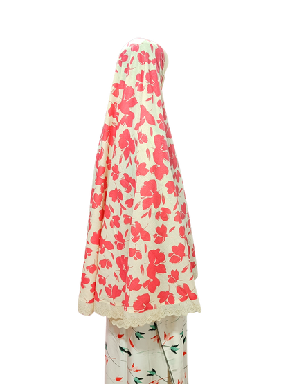 Printed Cotton Namaaz Hijab – Soft, Breathable & Full Coverage.B009P016