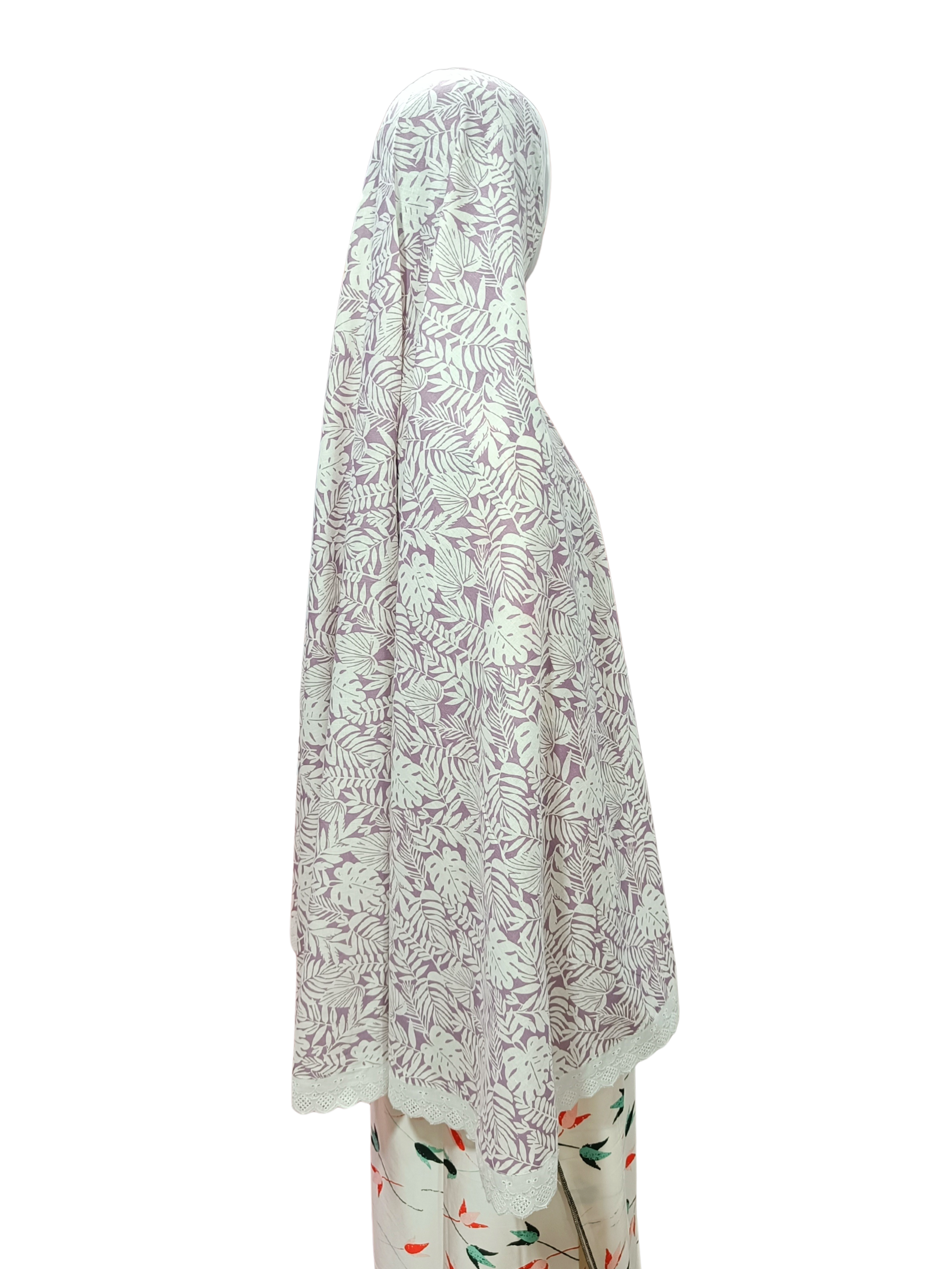 Printed Cotton Namaaz Hijab – Soft, Breathable & Full Coverage.B009P017