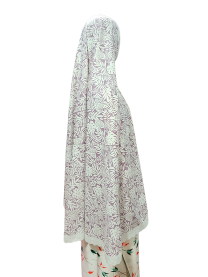 Printed Cotton Namaaz Hijab – Soft, Breathable & Full Coverage.B009P017