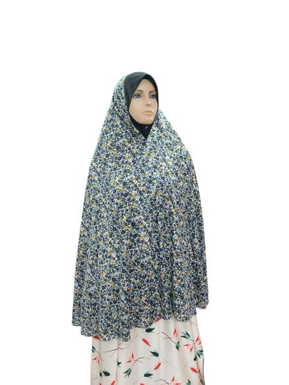 Printed Cotton Namaaz Hijab – Soft, Breathable & Full Coverage.B009P012