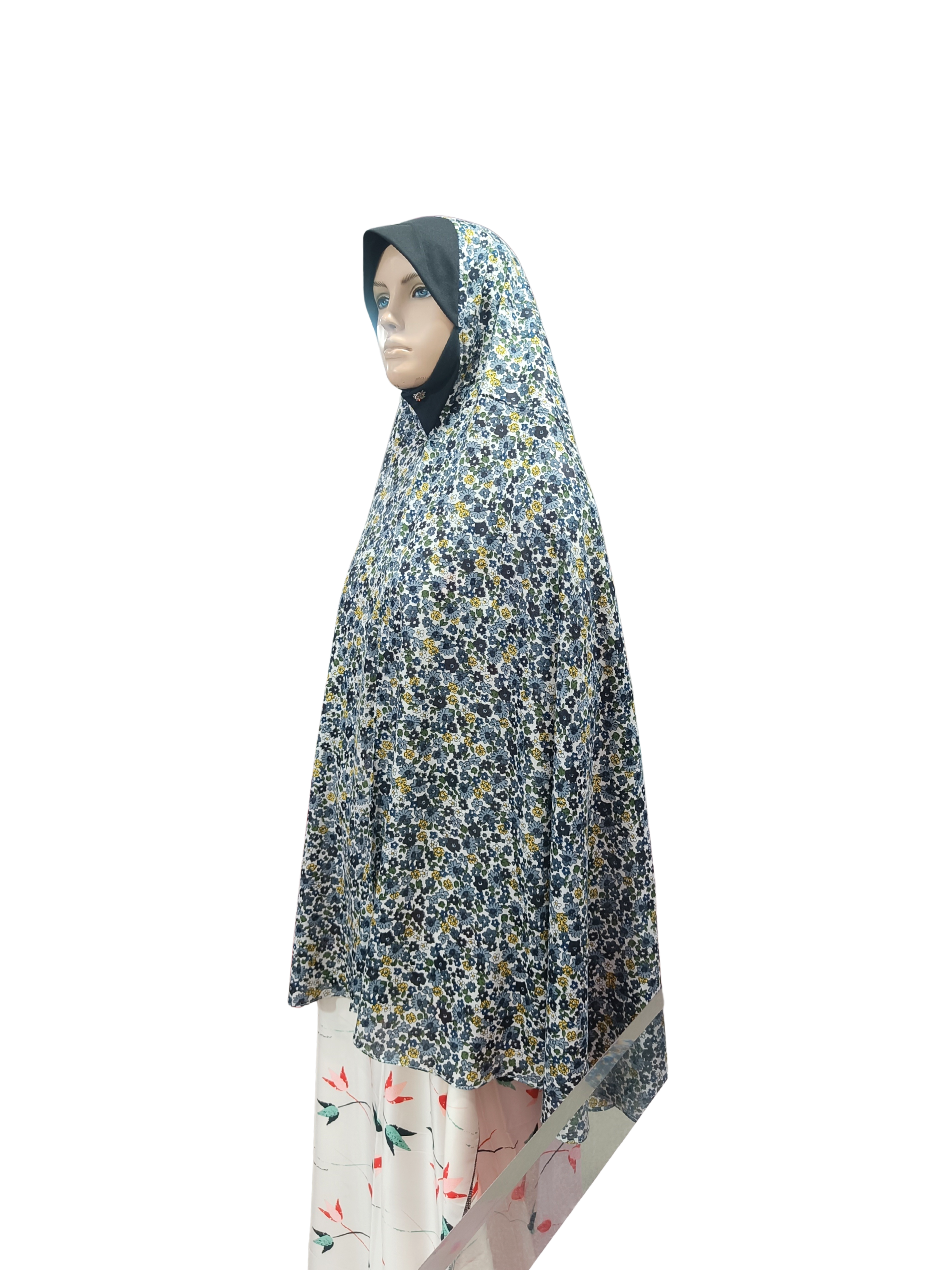 Printed Cotton Namaaz Hijab – Soft, Breathable & Full Coverage.B009P012