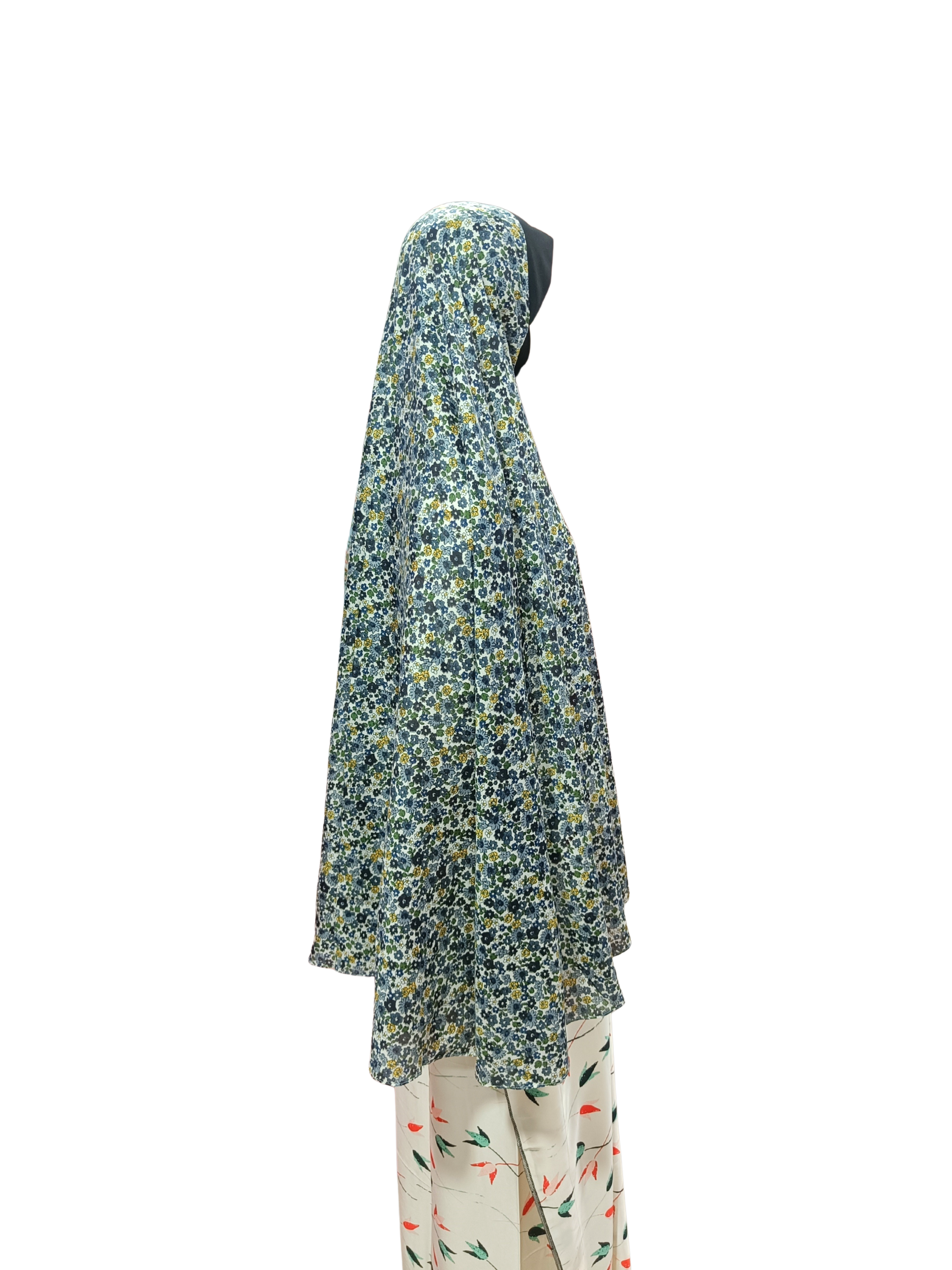 Printed Cotton Namaaz Hijab – Soft, Breathable & Full Coverage.B009P012