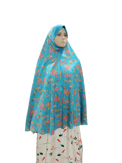 Printed Cotton Namaaz Hijab – Soft, Breathable & Full Coverage.B009P005