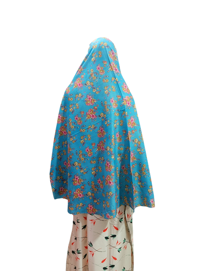 Printed Cotton Namaaz Hijab – Soft, Breathable & Full Coverage.B009P005