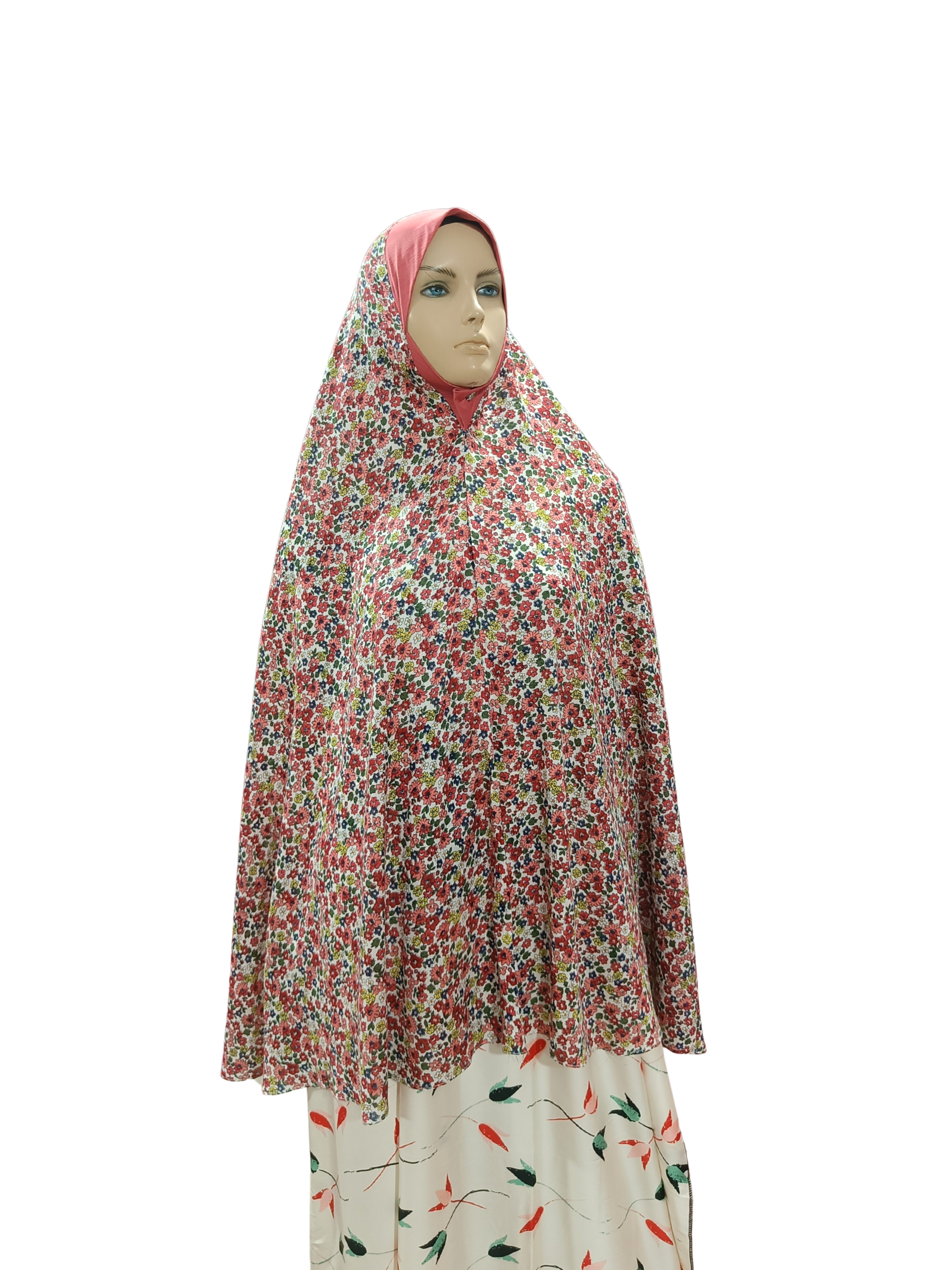 Printed Cotton Namaaz Hijab – Soft, Breathable & Full Coverage.B009P009