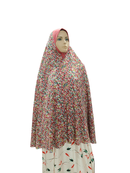 Printed Cotton Namaaz Hijab – Soft, Breathable & Full Coverage.B009P009