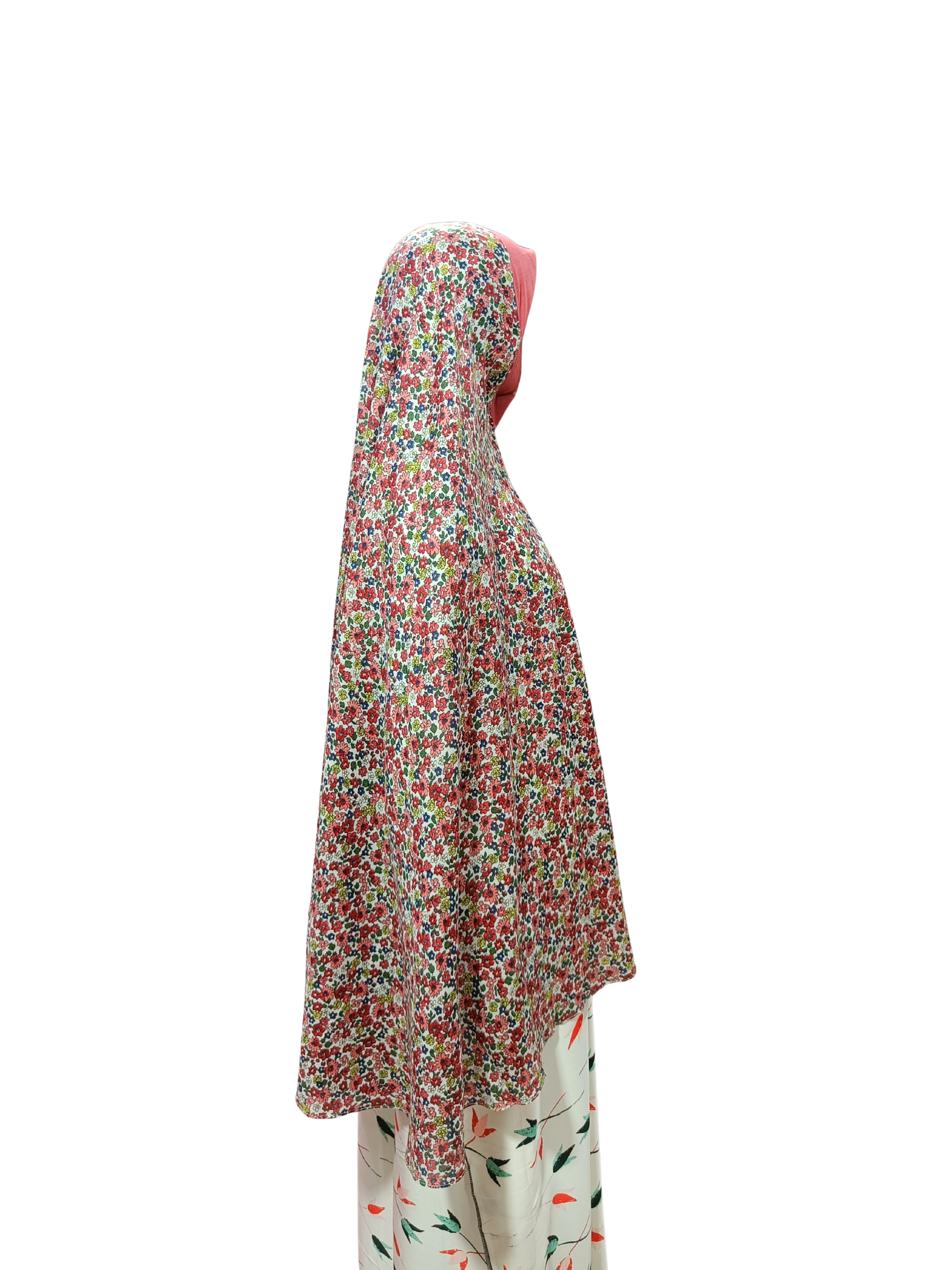 Printed Cotton Namaaz Hijab – Soft, Breathable & Full Coverage.B009P009