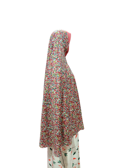 Printed Cotton Namaaz Hijab – Soft, Breathable & Full Coverage.B009P009