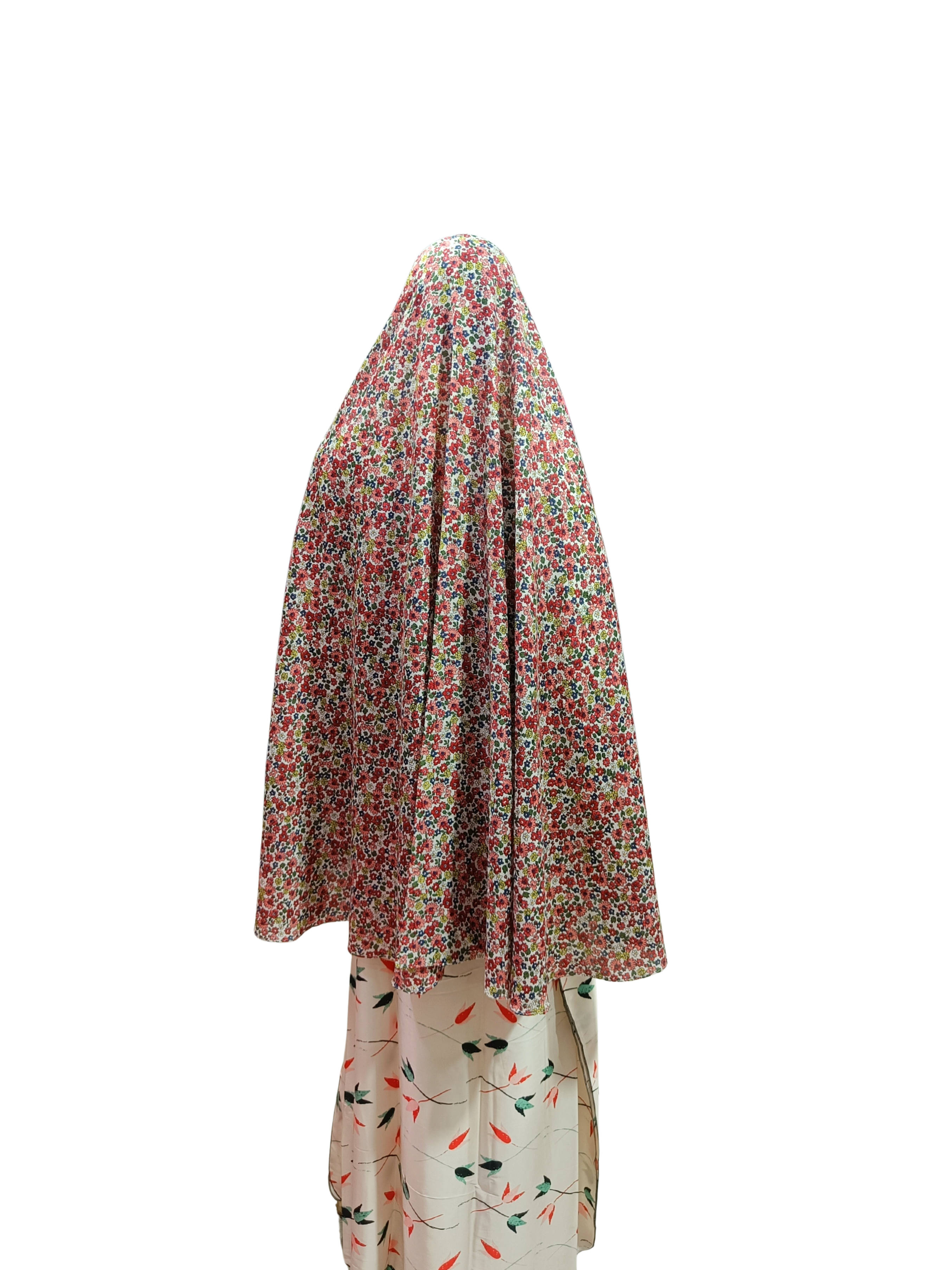 Printed Cotton Namaaz Hijab – Soft, Breathable & Full Coverage.B009P009