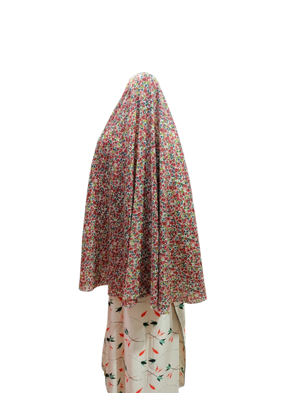 Printed Cotton Namaaz Hijab – Soft, Breathable & Full Coverage.B009P009