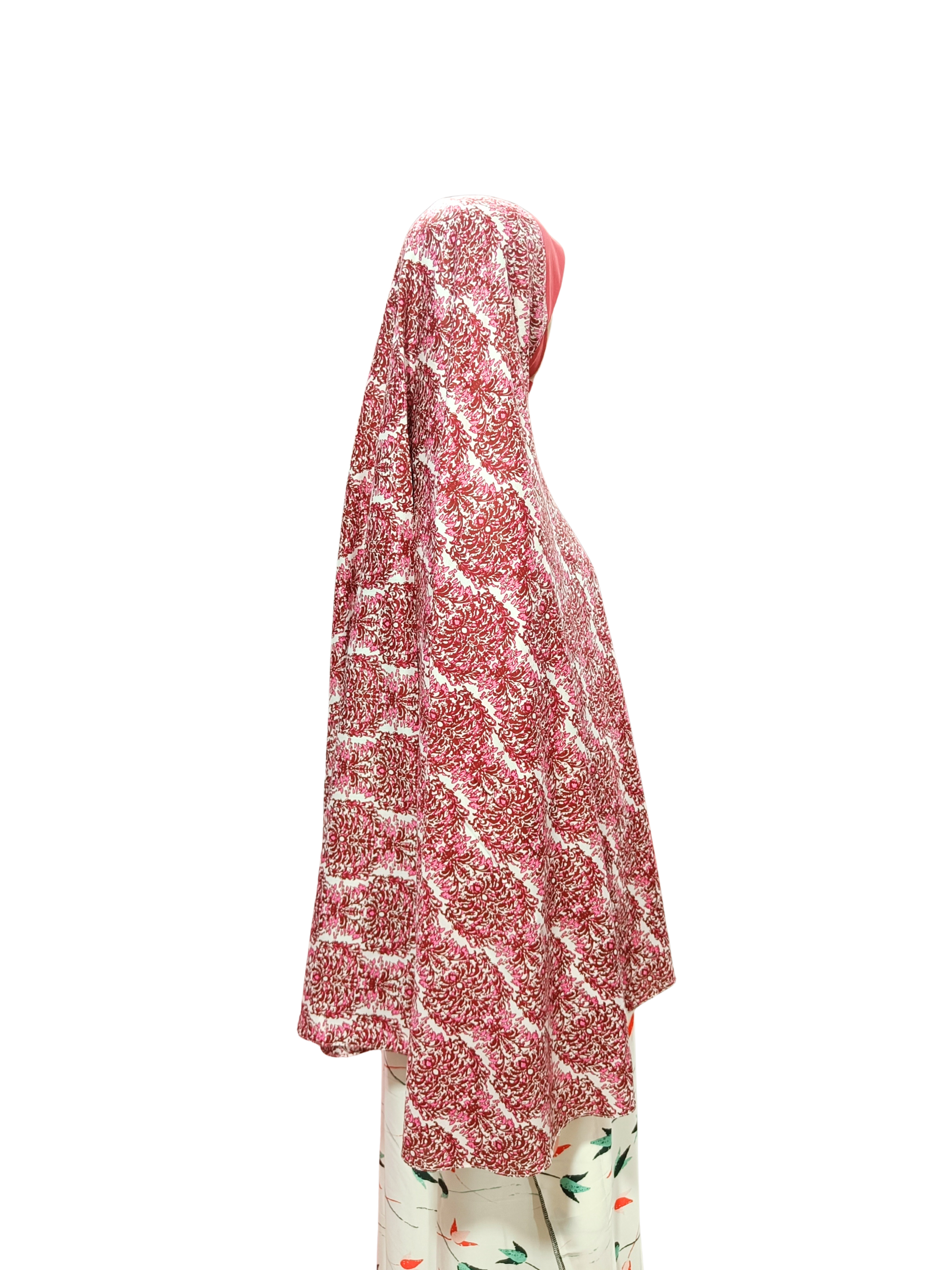 Printed Cotton Namaaz Hijab – Soft, Breathable & Full Coverage.B009P002