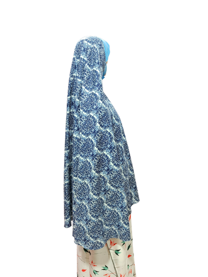 Printed Cotton Namaaz Hijab – Soft, Breathable & Full Coverage.B009P007