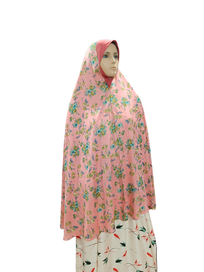 Printed Cotton Namaaz Hijab – Soft, Breathable & Full Coverage.B009P008