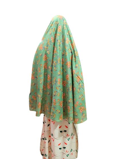 Printed Cotton Namaaz Hijab – Soft, Breathable & Full Coverage.B009P003