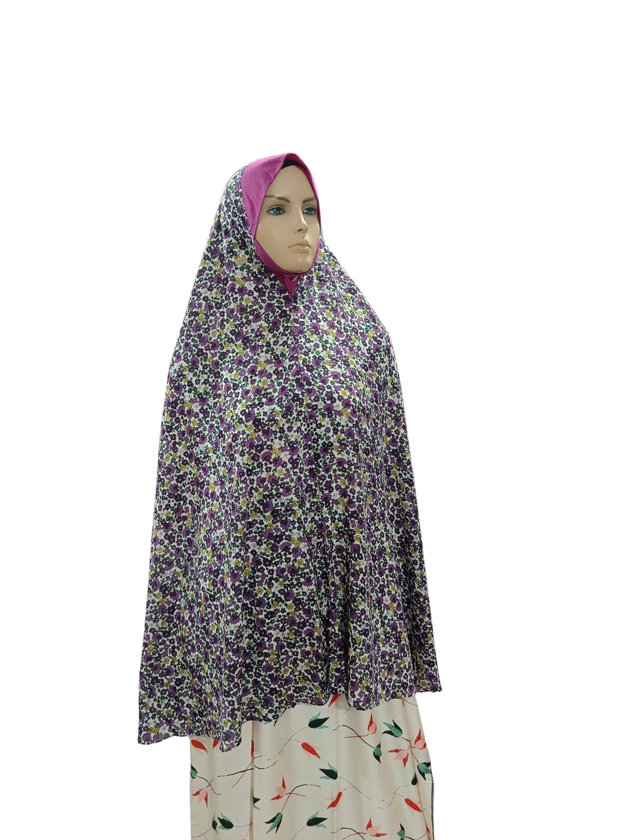 Printed Cotton Namaaz Hijab – Soft, Breathable & Full Coverage.B009P010