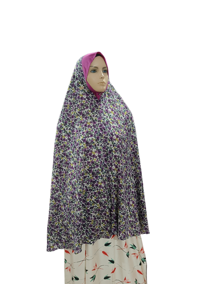 Printed Cotton Namaaz Hijab – Soft, Breathable & Full Coverage.B009P010
