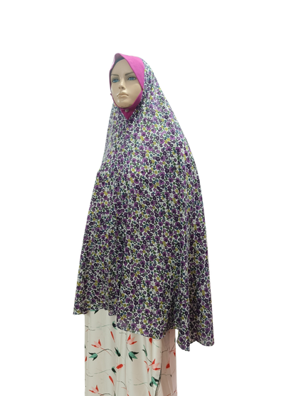 Printed Cotton Namaaz Hijab – Soft, Breathable & Full Coverage.B009P010