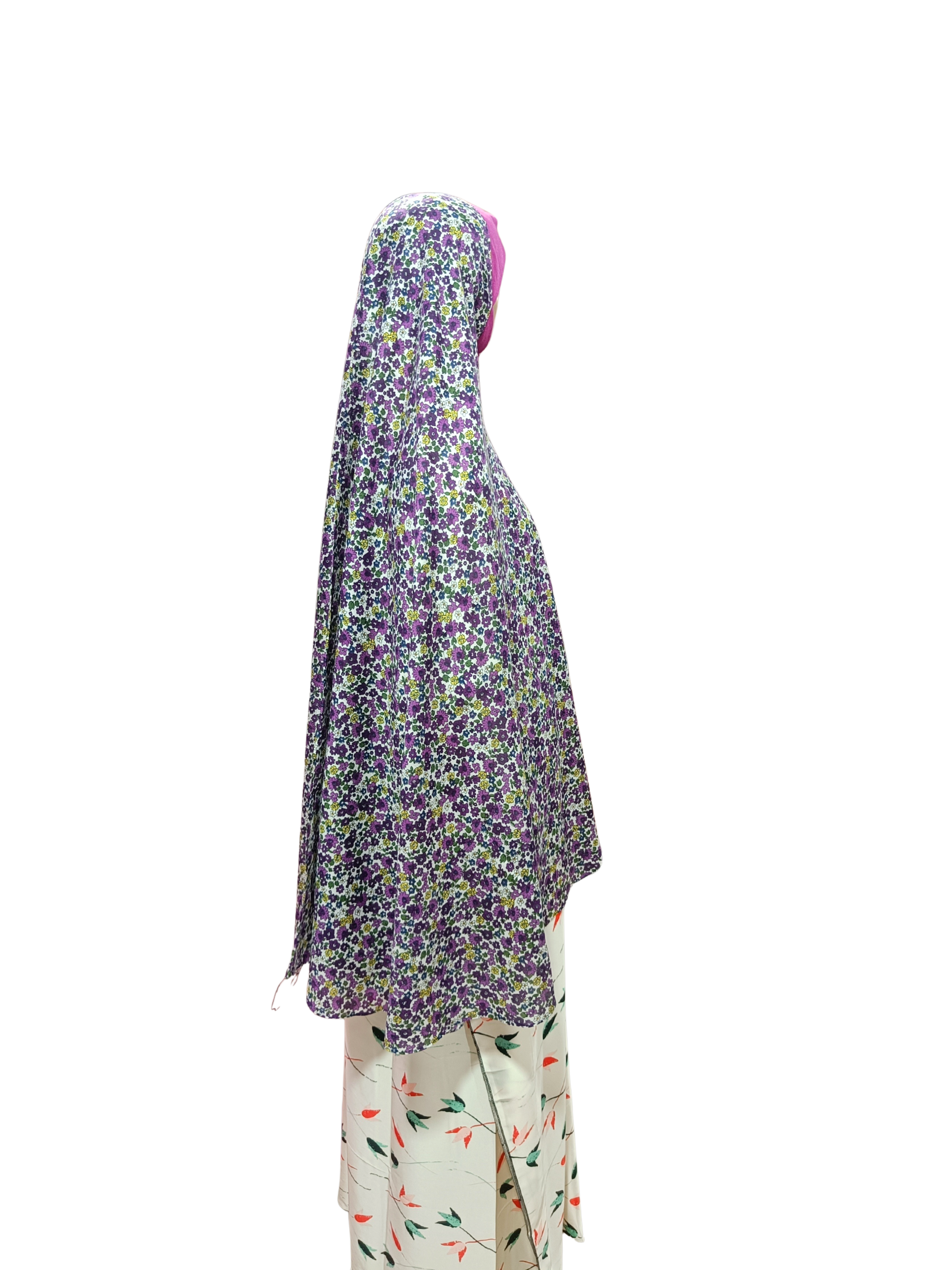 Printed Cotton Namaaz Hijab – Soft, Breathable & Full Coverage.B009P010