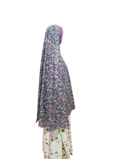 Printed Cotton Namaaz Hijab – Soft, Breathable & Full Coverage.B009P010