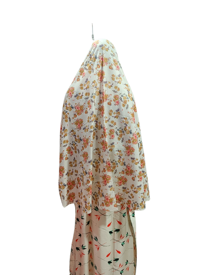 Printed Cotton Namaaz Hijab – Soft, Breathable & Full Coverage.B009P006