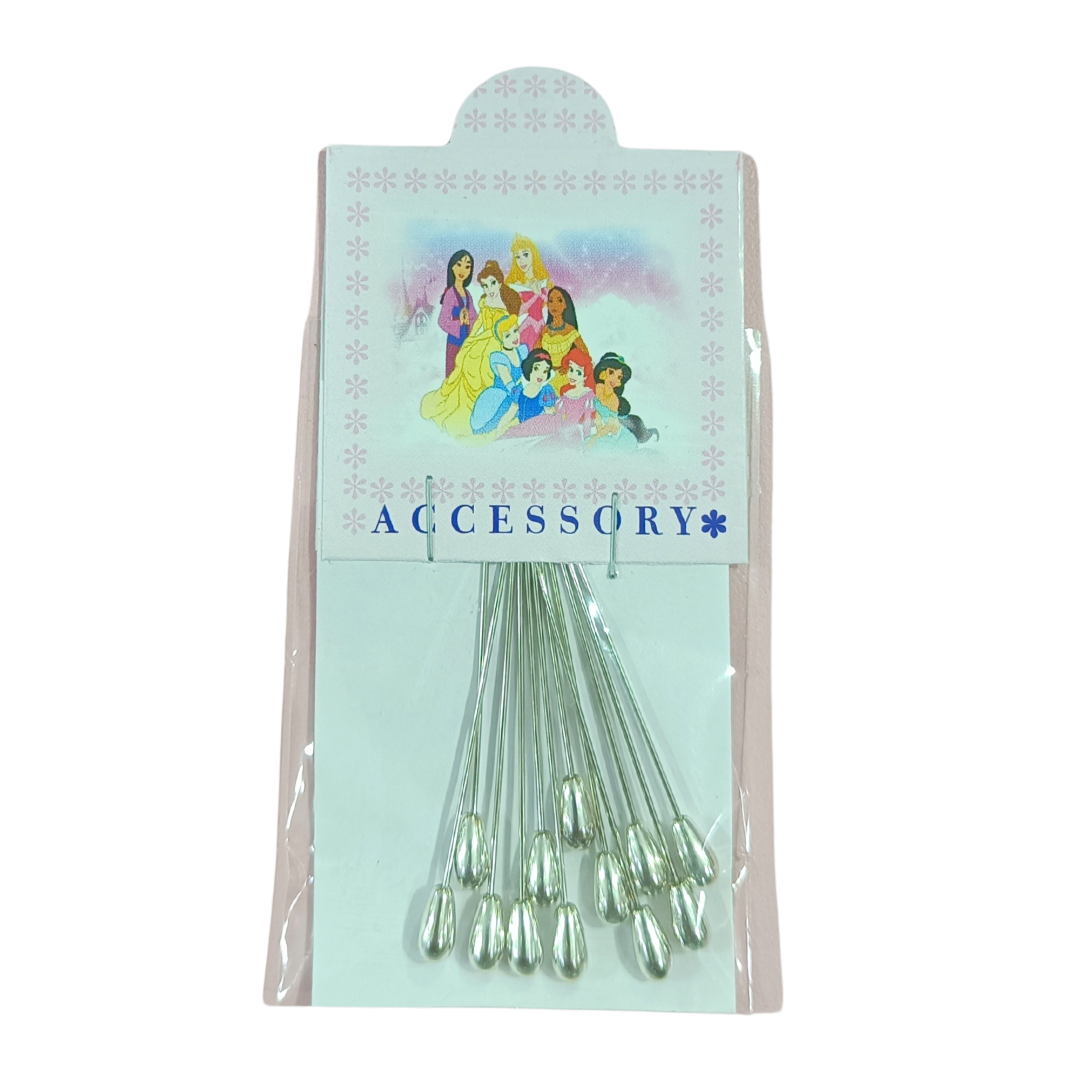 🤍 Classic Pearl Hijab Pins – Silver Finish- MP-021