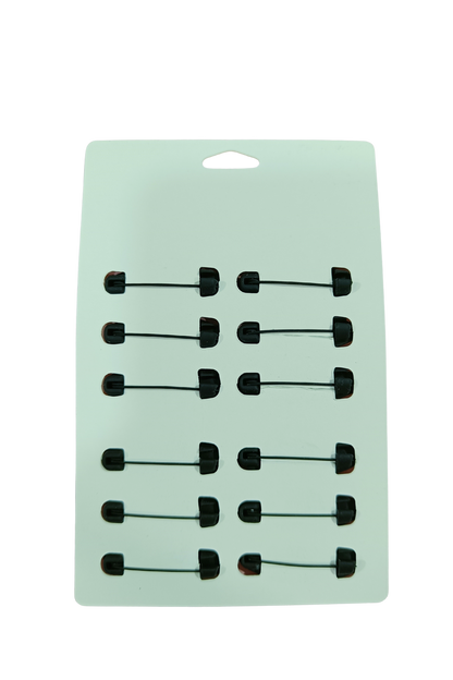 Royal Nobility Hijab Pins – Matte Black (12 Pieces)- MP-024